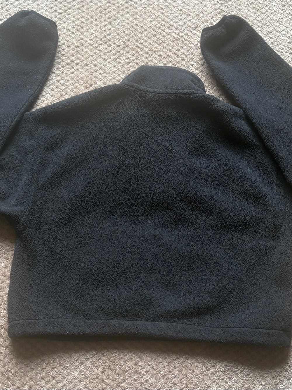 Aritzia Tna Black Polar Fleece Cropped 1/4 Zip Pullover XXS - Picture 6 of 16